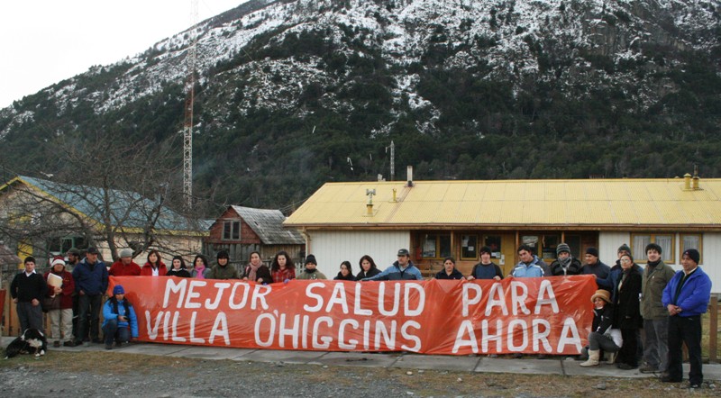 Movilizacion por salud en Villa o'Higgins